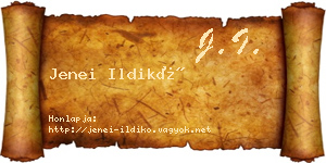 Jenei Ildikó névjegykártya